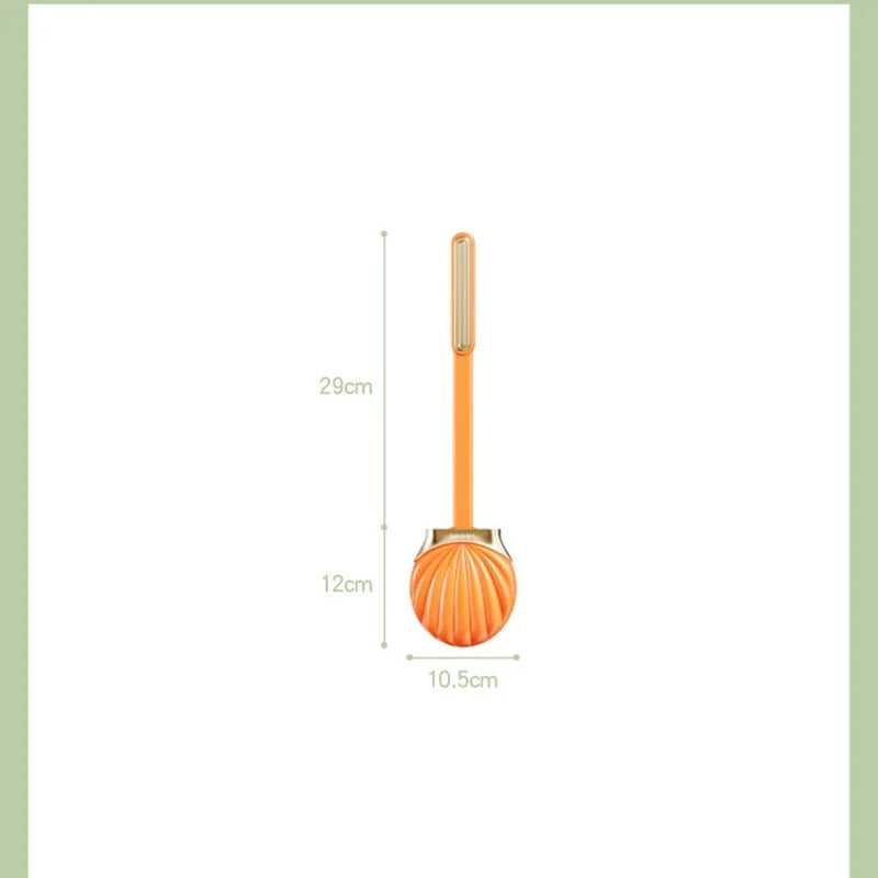 brosse de toilette en silicone avec support pratique et long manche - vue 3 sur 10