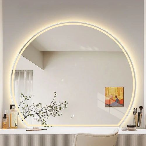 miroir de maquillage artistique avec applique murale créative