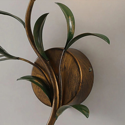 Applique murale style rétro bronze fleur - vue 7 sur 8