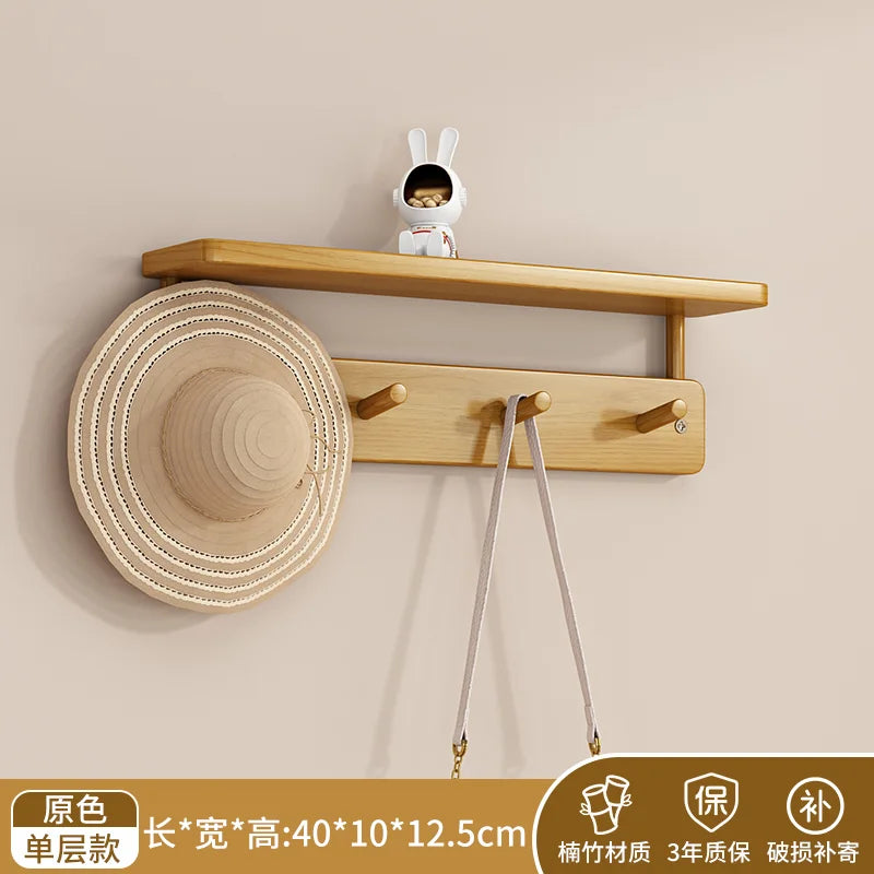 portemanteaux en bambou double couche pour rangement créatif - vue 8 sur 10