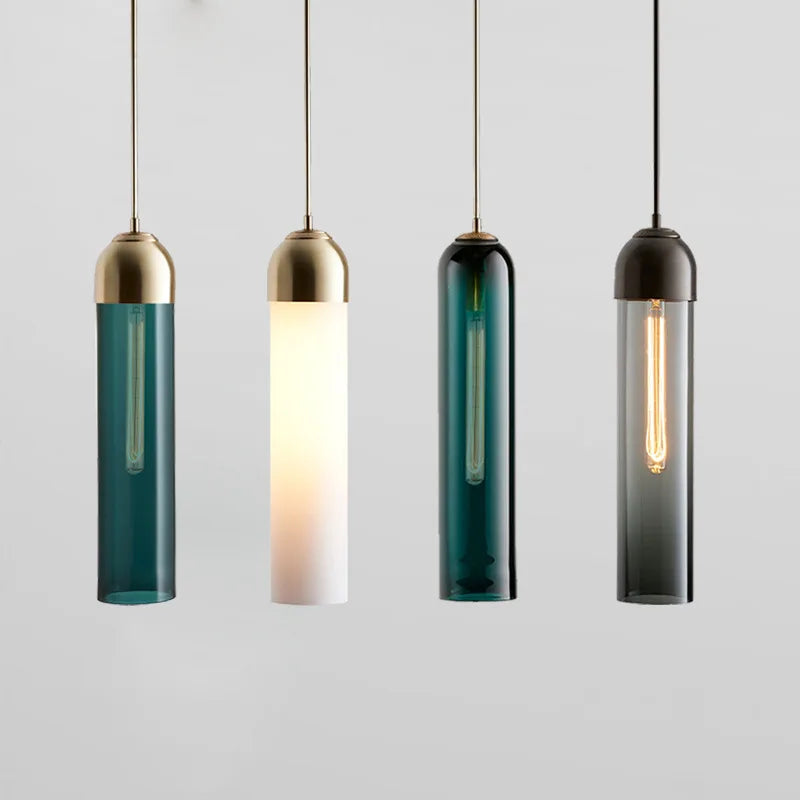 Suspension moderne en verre lumineux pour intérieur créatif