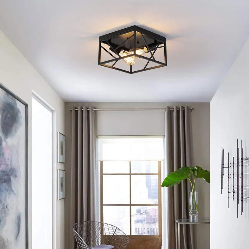 Style américain plafonnier Vintage créatif 	 salon couloir lumière étude salle à manger chambre cuisine plafonnier - vue 4 sur 8