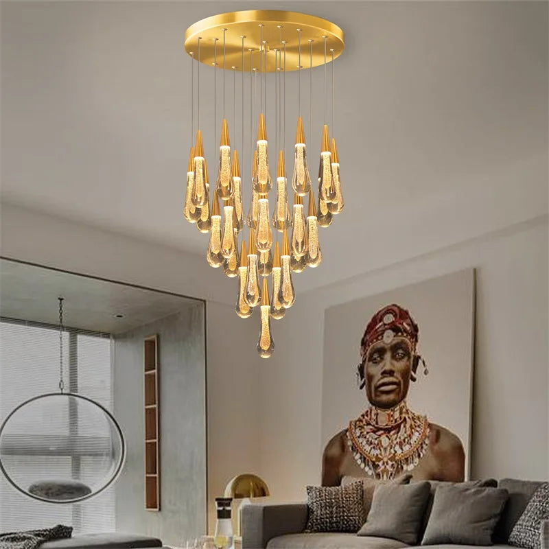 lustre led moderne design pour un éclairage élégant - vue 4 sur 17