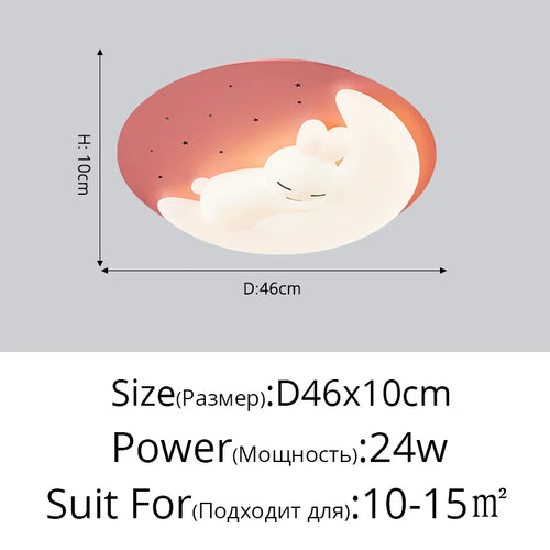 LED-Deckenleuchte im nordischen Design in Hasenform – dekorative Innenraumleuchte - vue 17 sur 18