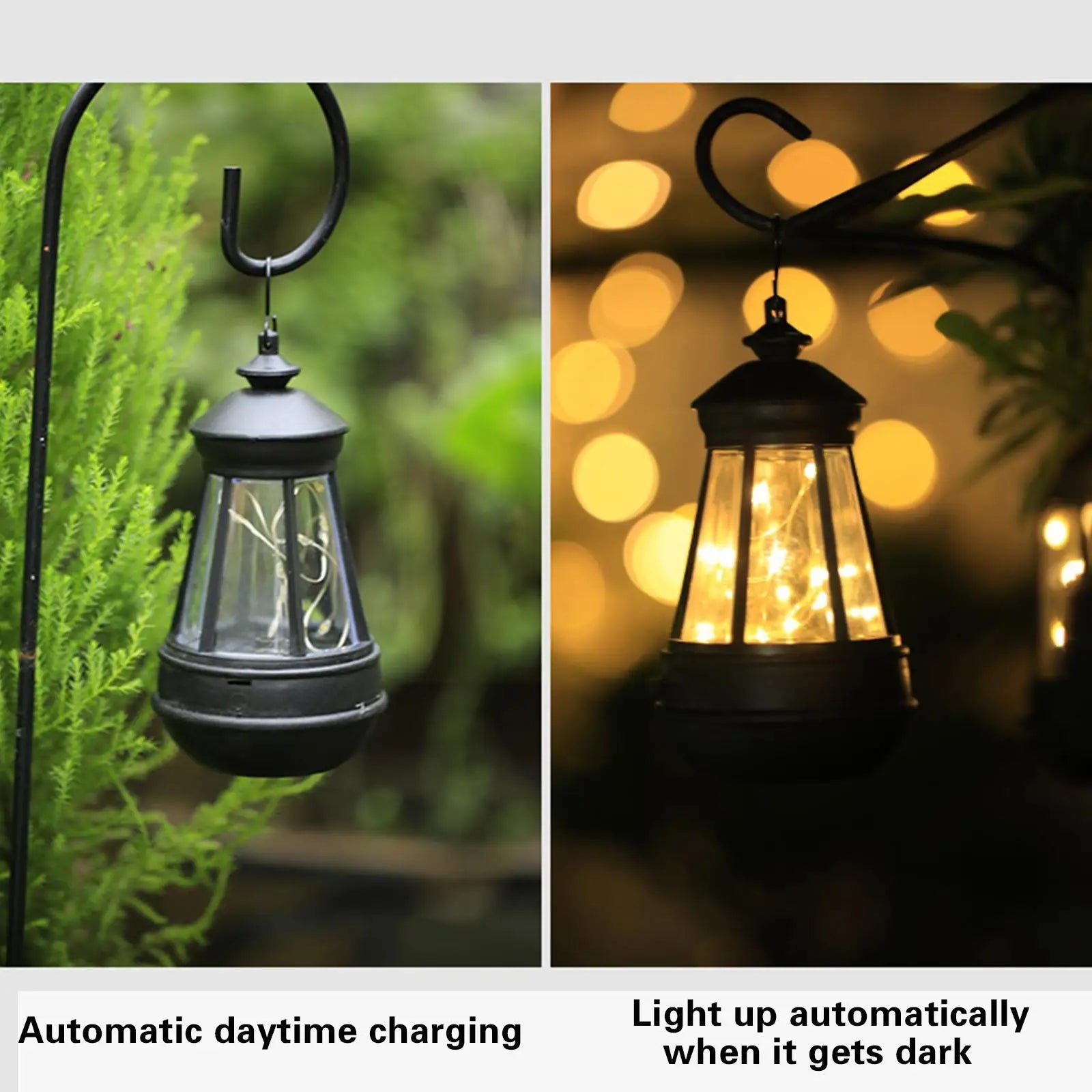 lampe solaire rétro à pétrole pour jardin décoration suspendue portable - vue 9 sur 8