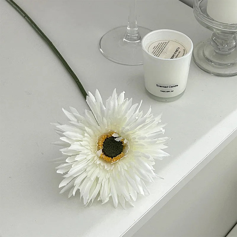 fleur artificielle gerbera pour décoration de mariage et vase - vue 9 sur 11