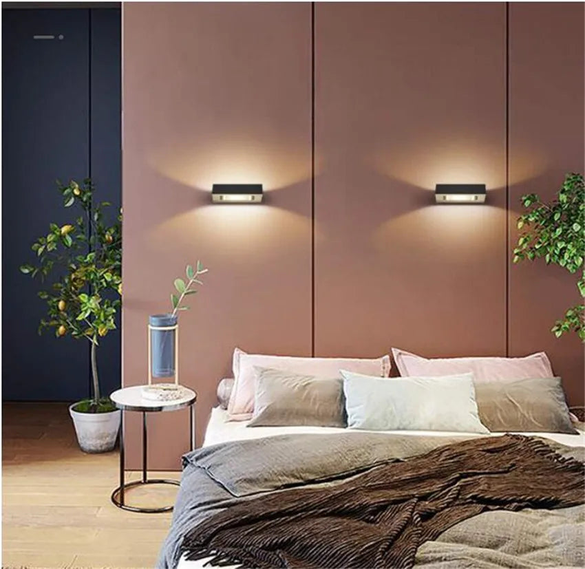 Modern Minimalist LED Wall Lamps, Aluminum Lighting, Home Decoration, Bedroom, Living Room, Aisle, Corridor, Lights - vue 5 sur 8
