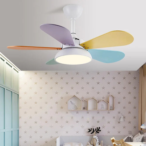 suspension ventilateur led moderne avec télécommande - vue 5 sur 8