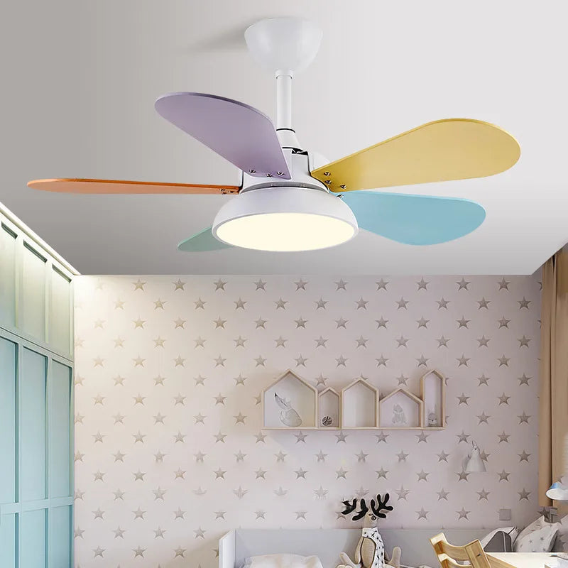 Moderner Deckenventilator LED mit Fernbedienung und Holz – Elegantes Design - vue 4 sur 8