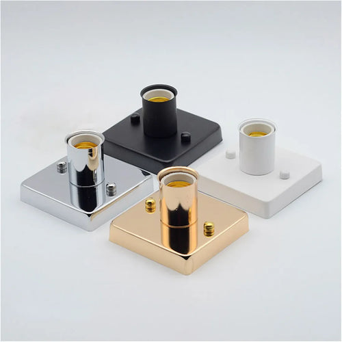 mini plafonnier carré encastré en céramique et métal doré