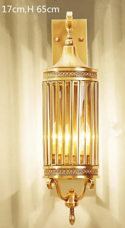 applique murale d'extérieur antique en cuivre étanche à led - vue 9 sur 9