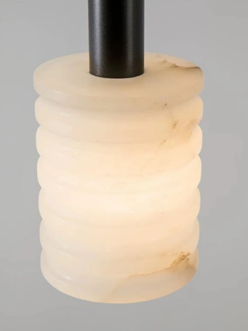 Moderne Pendelleuchte aus Naturstein für minimalistisches Licht - vue 6 sur 8