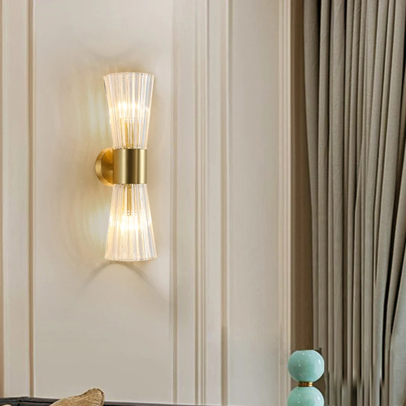 Luxuriöse und moderne Kristall-Wandleuchte für Hotels - vue 5 sur 11