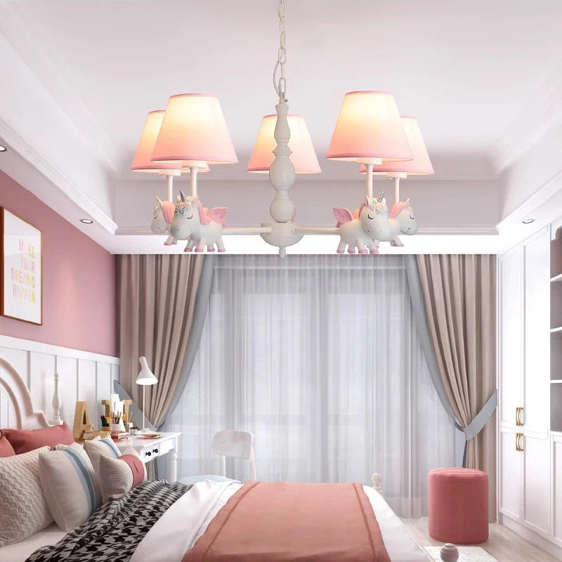 lustre enfant LED rotatif style nordique romantique et chaleureux - vue 5 sur 24