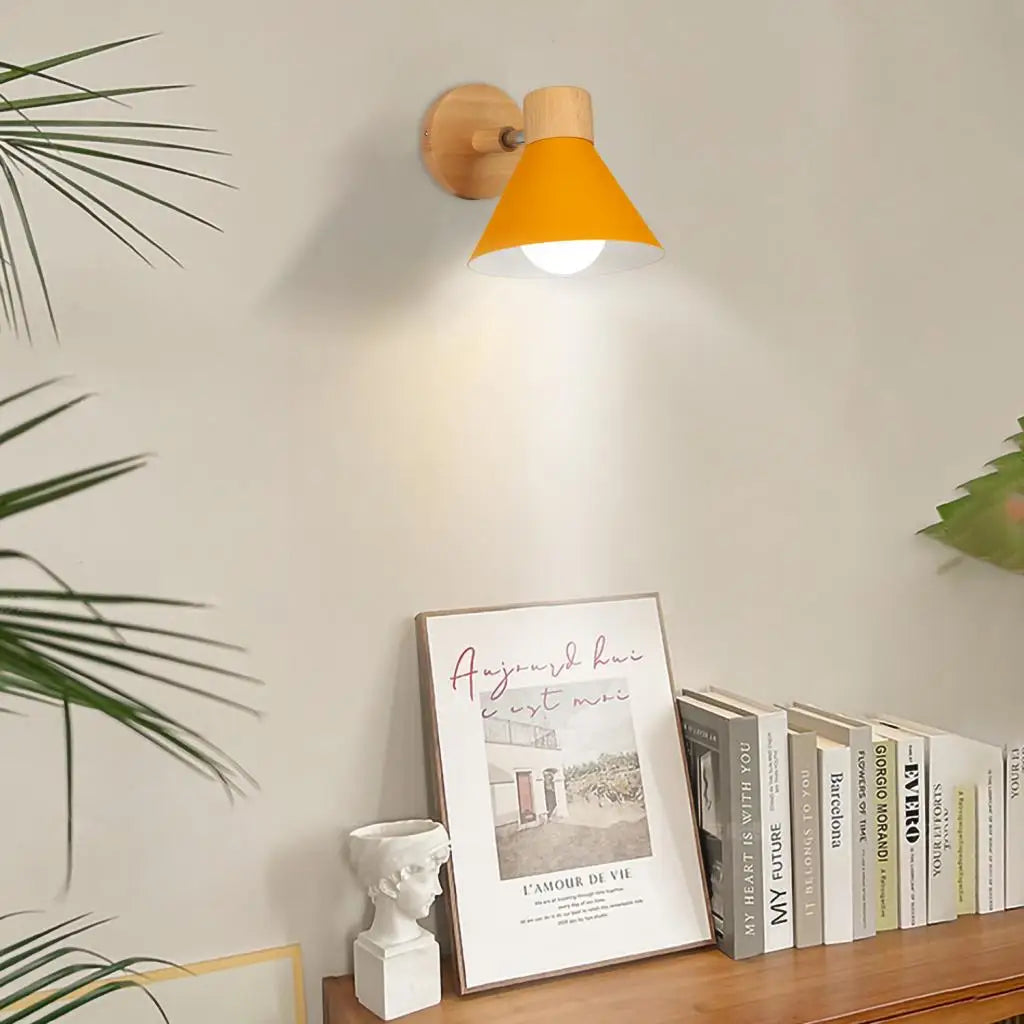applique murale led nordique bois moderne décor maison - vue 5 sur 23