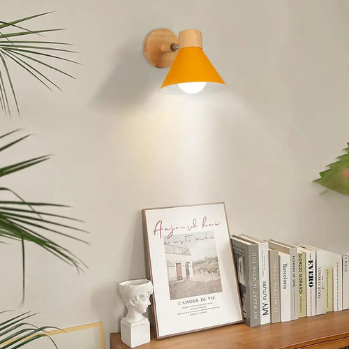 applique murale led nordique bois moderne décor maison