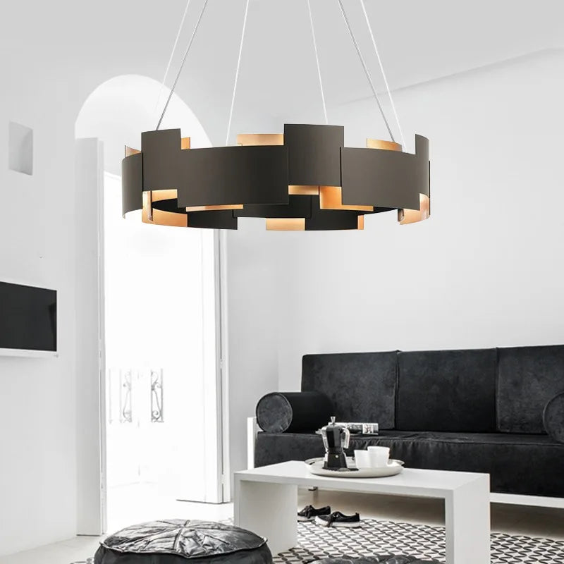 lampe suspendue en métal 	 avec cordon d'ampoule réglable - vue 3 sur 8