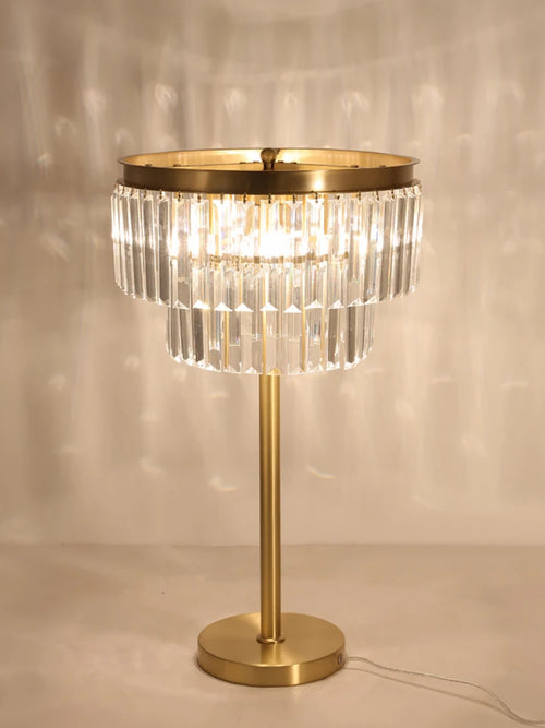 lampe de bureau en cristal de cuivre design moderne luxe