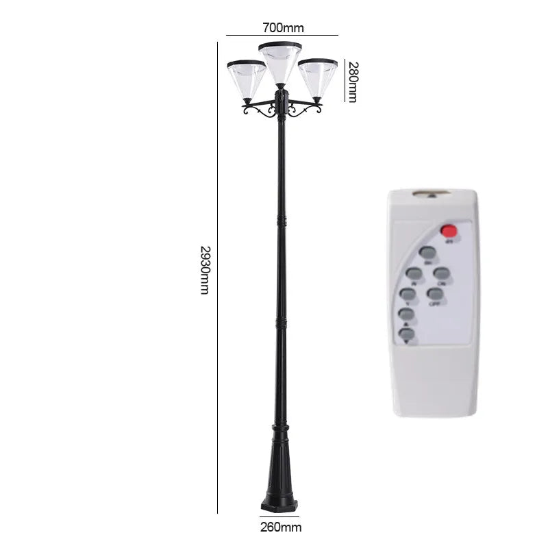 lampe solaire led pour éclairage extérieur jardin et route - vue 16 sur 16