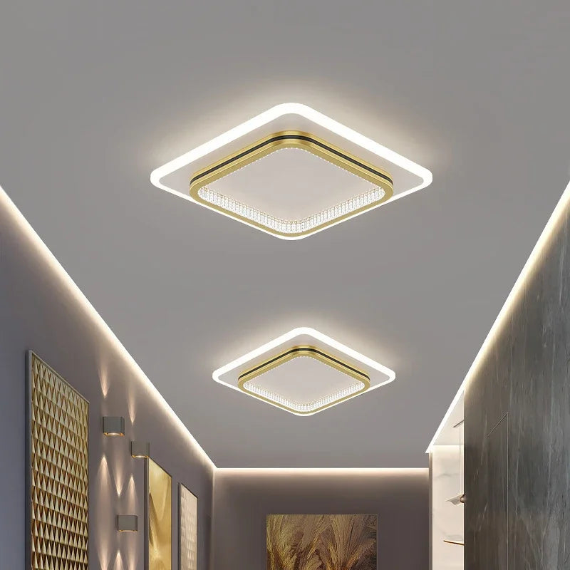 Plafond moderne à LEDs lumière lampe de luxe décor intérieur pour chambre Foyer allée couloir luminaire nordique créatif géométrie lumière - vue 3 sur 14
