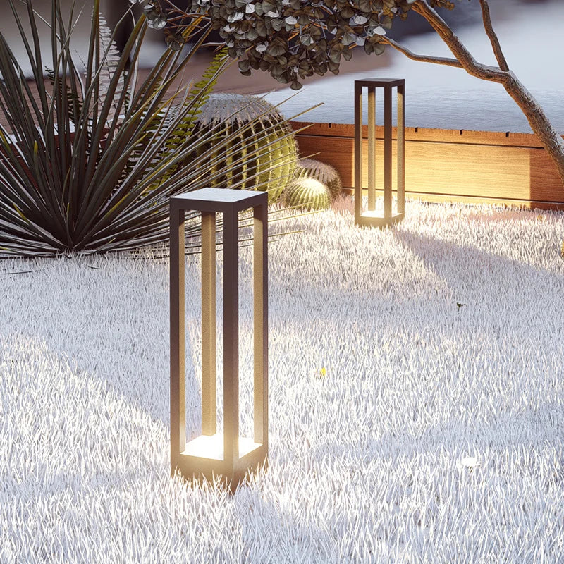 Moderne LED-Gartenleuchte aus Aluminium, wasserdicht für den Außenbereich - vue 3 sur 21