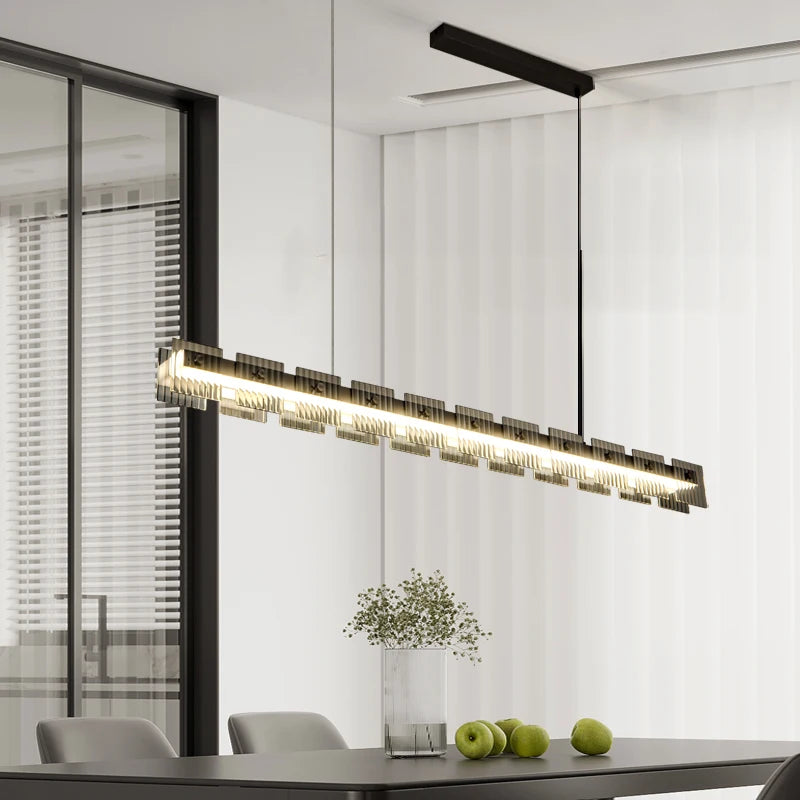 Moderne Pendelleuchte aus Edelstahl mit eleganter LED-Beleuchtung - vue 3 sur 9