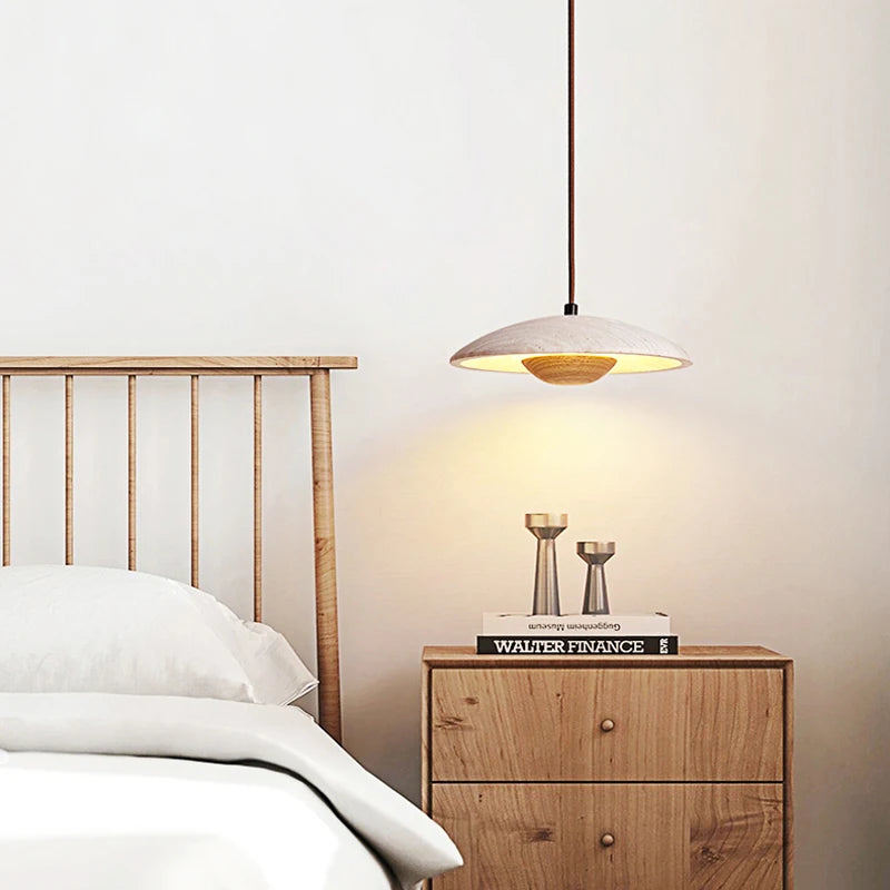 Suspension LED en pierre naturelle pour style scandinave - vue 4 sur 8
