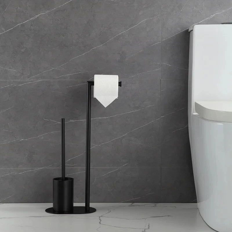 brosse de toilette en acier inoxydable avec support amovible - vue 4 sur 6