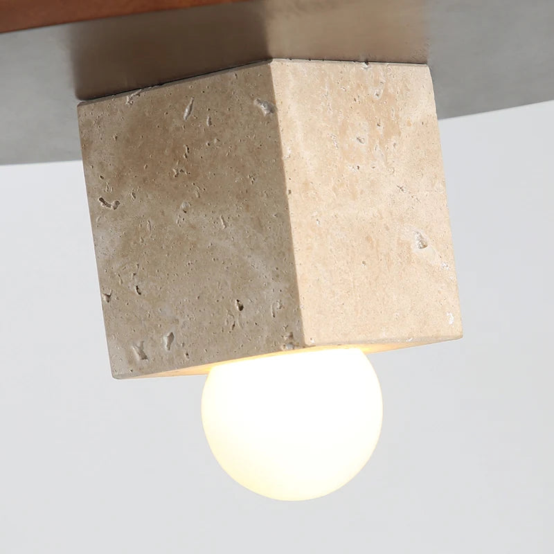 lustre en bois massif pour décoration de bar et restaurant - vue 6 sur 7