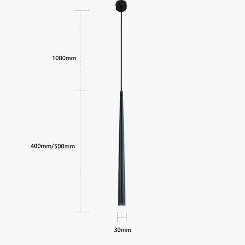 suspensionCône LED lampe Long Tube bulle acrylique