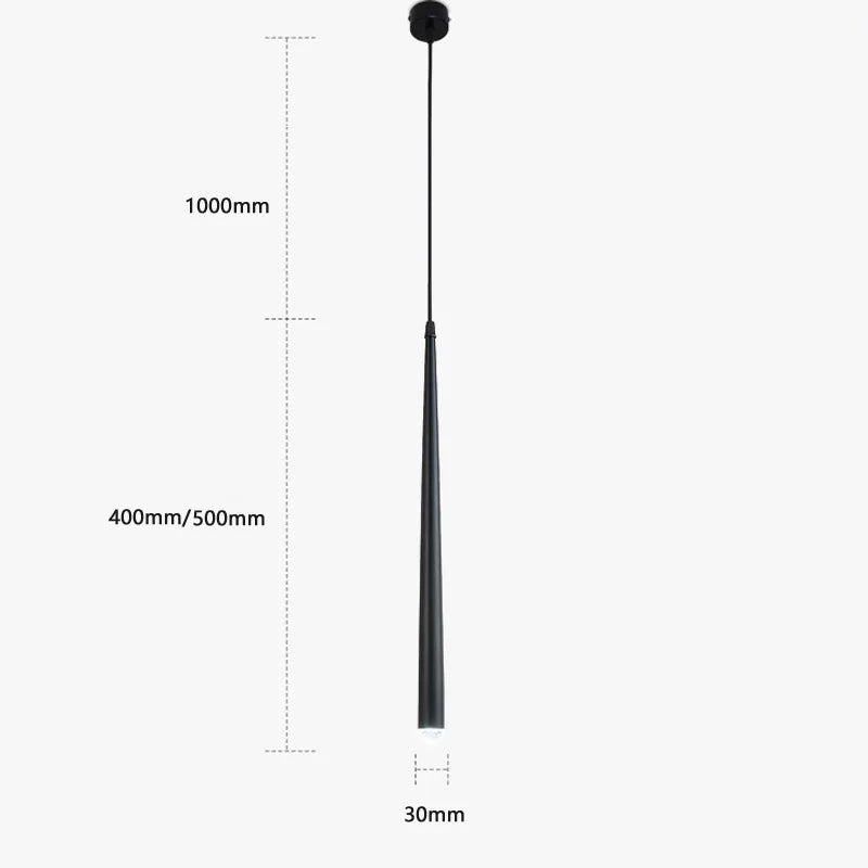 Cône suspension LED lampe Long Tube bulle acrylique cuisine île salle à manger boutique Bar comptoir décoration cylindre tuyau suspension - vue 4 sur 6