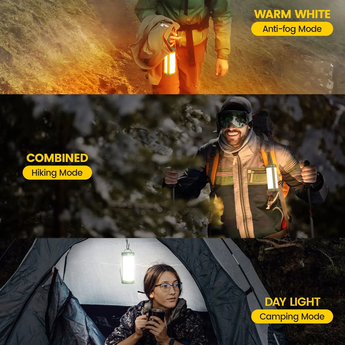 Wiederaufladbare Campinglaterne mit Powerbank und 106 LED - vue 6 sur 7