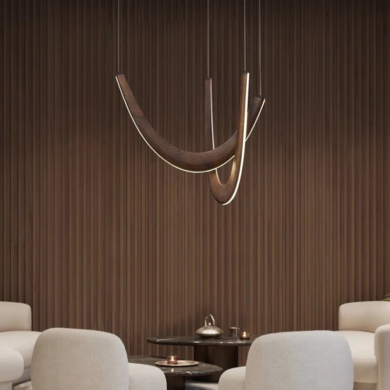 Moderner LED-Kronleuchter im eleganten Design - vue 5 sur 9