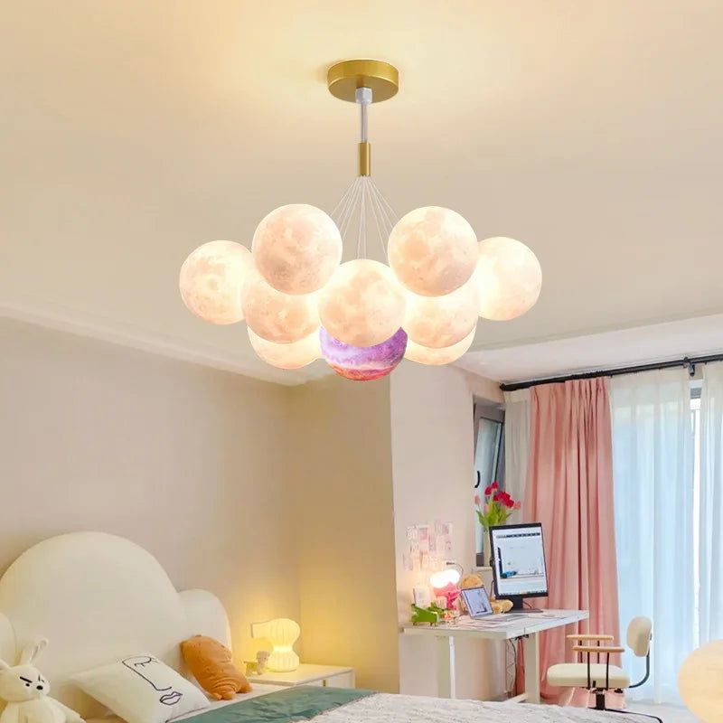 lustres modernes créatifs pour chambre d'enfant et salon - vue 4 sur 12