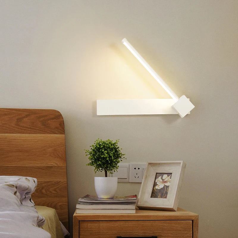 applique murale moderne lampe décorative LED rotative créative nordique - vue 6 sur 8