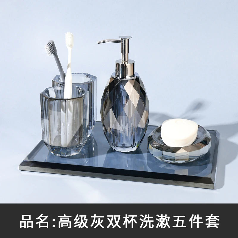 ensemble de produits de toilette en cristal et verre - vue 10 sur 18