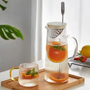 pichet en verre transparent résistant avec poignée design