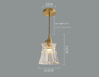 Suspension en verre au design nordique moderne