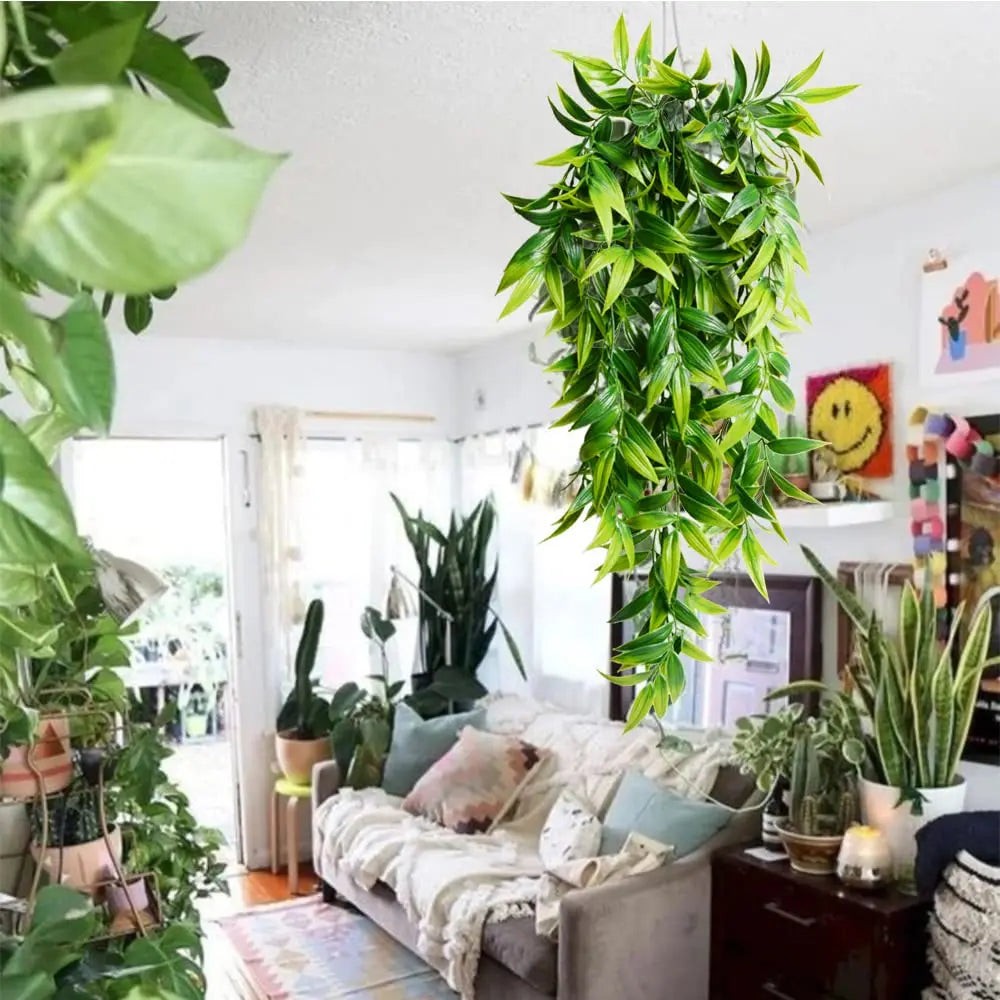 plantes suspendues en bambou pour décoration extérieure jardin - vue 3 sur 9