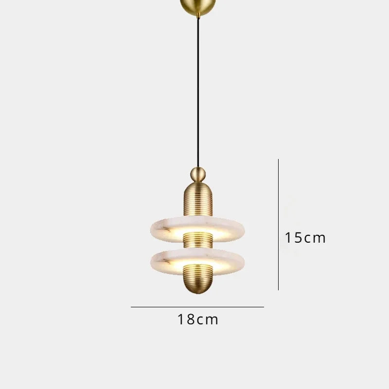 suspension en marbre à led design pour intérieur élégant - vue 8 sur 14