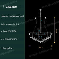 suspension en cristal moderne pour décoration intérieure élégante