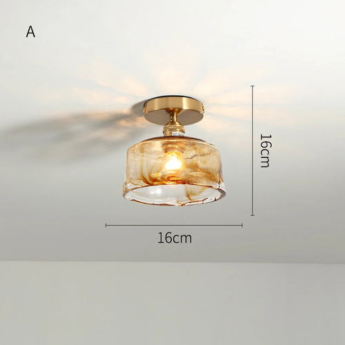 plafonnier led en verre design nordique industriel décoratif - vue 13 sur 12