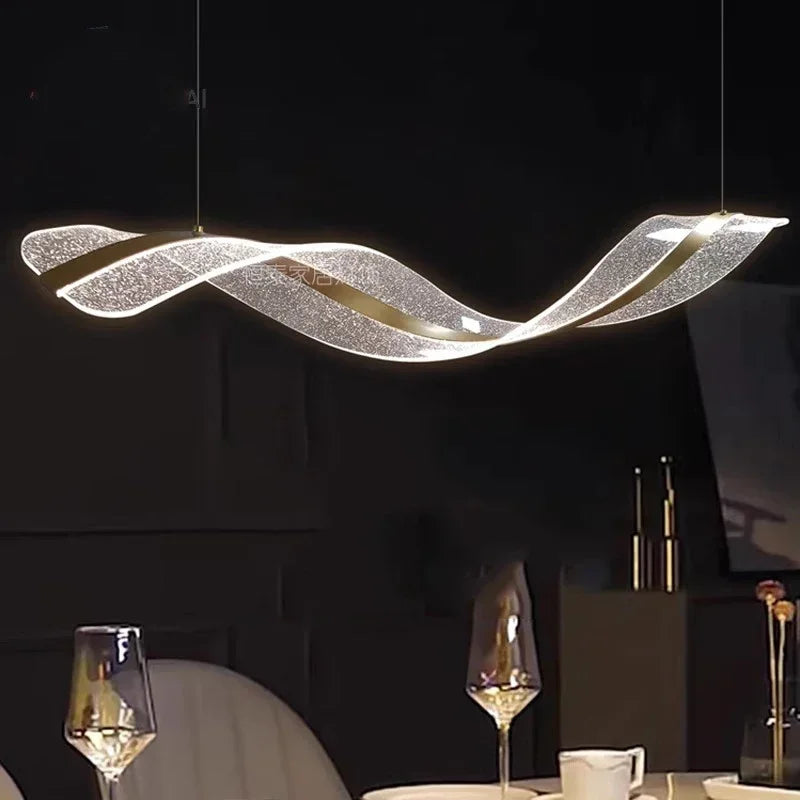 lustre spiralé design moderne pour hôtels bars et restaurants - vue 5 sur 7