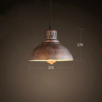 suspension rétro vintage en fer design industriel éclairage suspendu