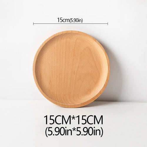 Wood Beech Plate Fruit Plate Oval Pallet trays decorative Candy Rectangular Dessert Dinner Tableware Tray, Kitchen Accessories - vue 8 sur 16