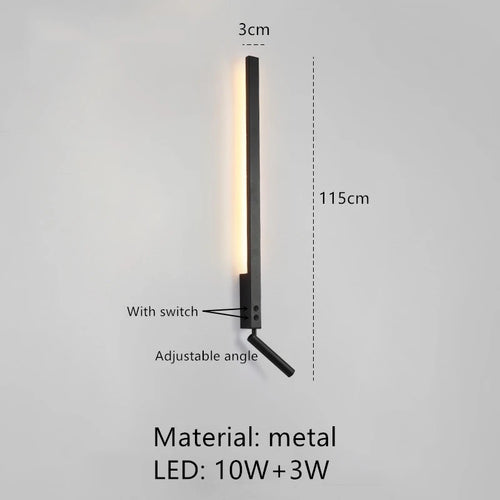 Minimalistische LED-Wandleuchte mit verstellbarem Winkel 3.000 K - vue 13 sur 18