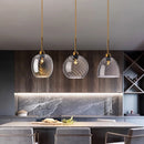 Suspension nordique forme en verre fumé pour éclairage intérieur