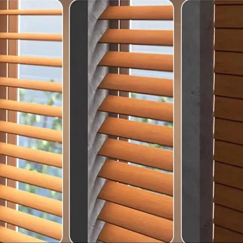 Store vénitien motorisé bois sur mesure salon chambre