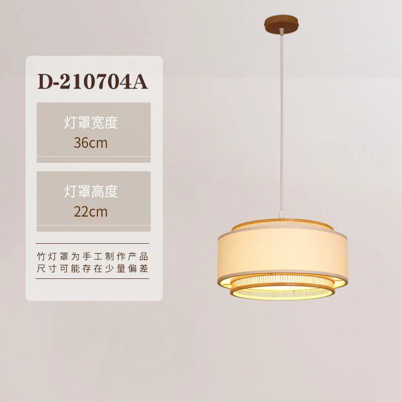 lustre en bambou style japonais pour intérieur zen - vue 7 sur 12