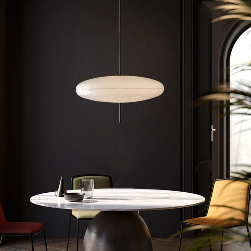 suspension moderne décorative avec fil plat réglable - vue 6 sur 8